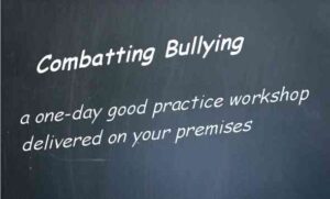 combatting bullying one day training course written on black board 