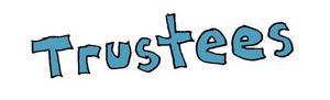 Trustees writted in comic book styled font