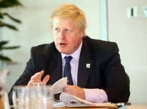 Boris Johnson Hosting a meeting