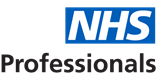 NHS Professionals Logo. The largest NHS staff bank in the UK experts at putting people in places to care within NHS Trusts and the wider healthcare system in England.