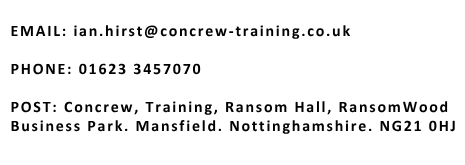 Concrew Training - Data Protection Complaint Contact Details